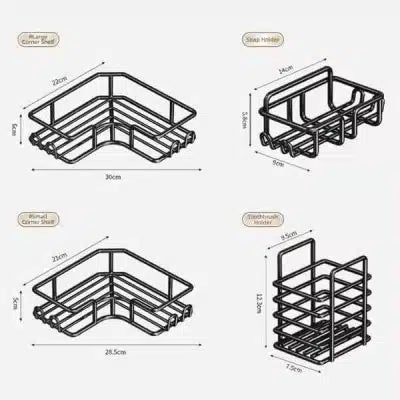 4Pc Bathroom Organizer Shelf