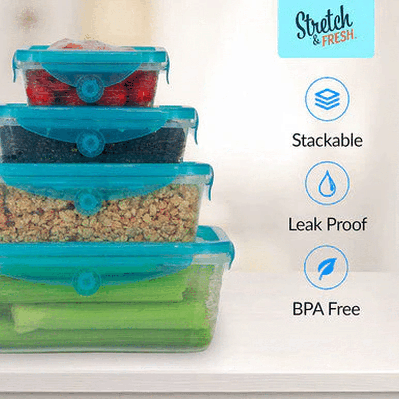 6-Piece Airtight Stackable Fridge Storage Containers