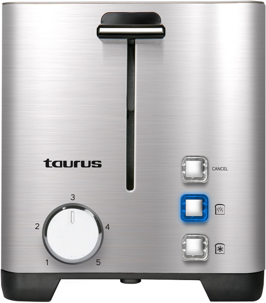 Taurus 4 Slice 1400W Stainless Steel Brushed Toaster