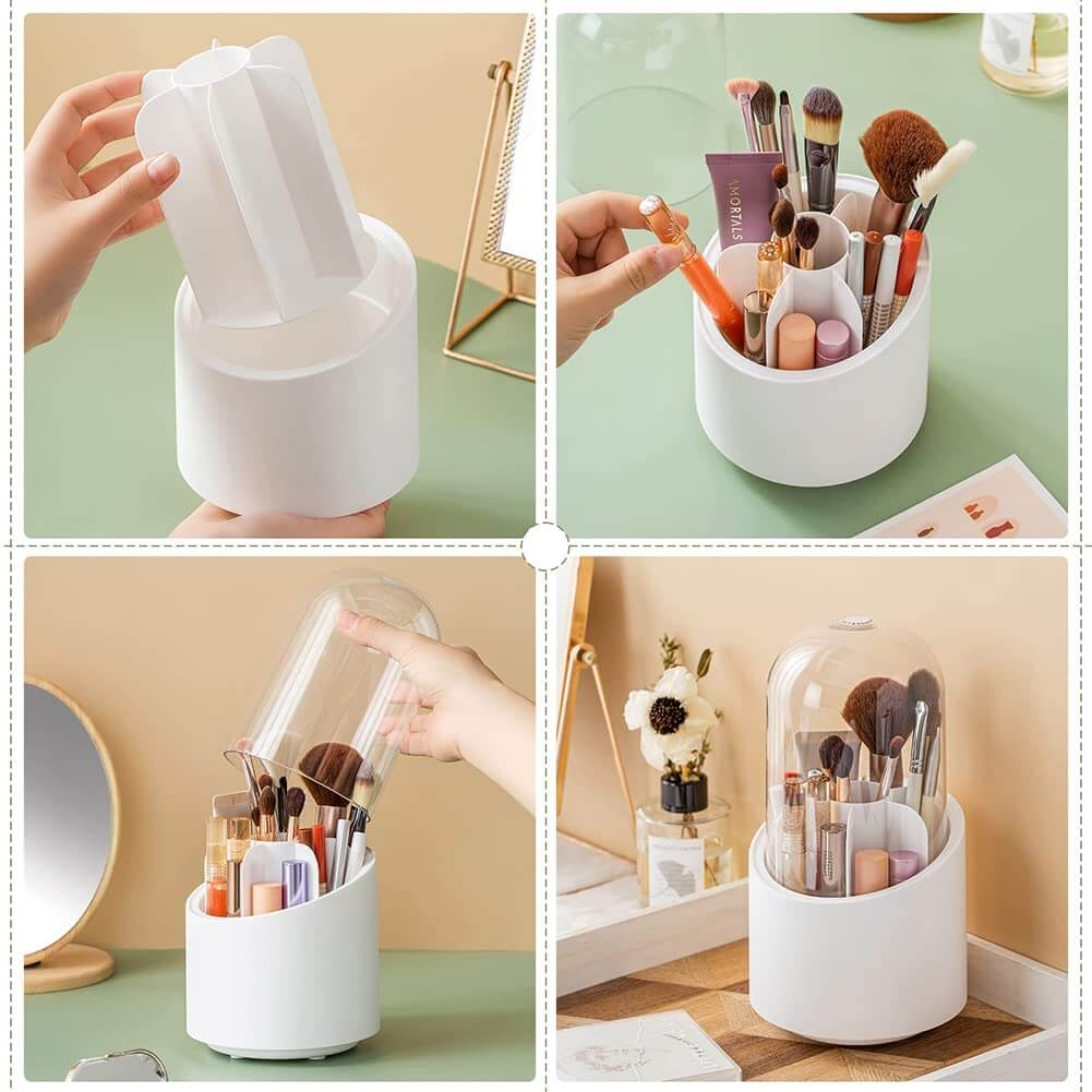 Rotating Makeup Brush Storage Box