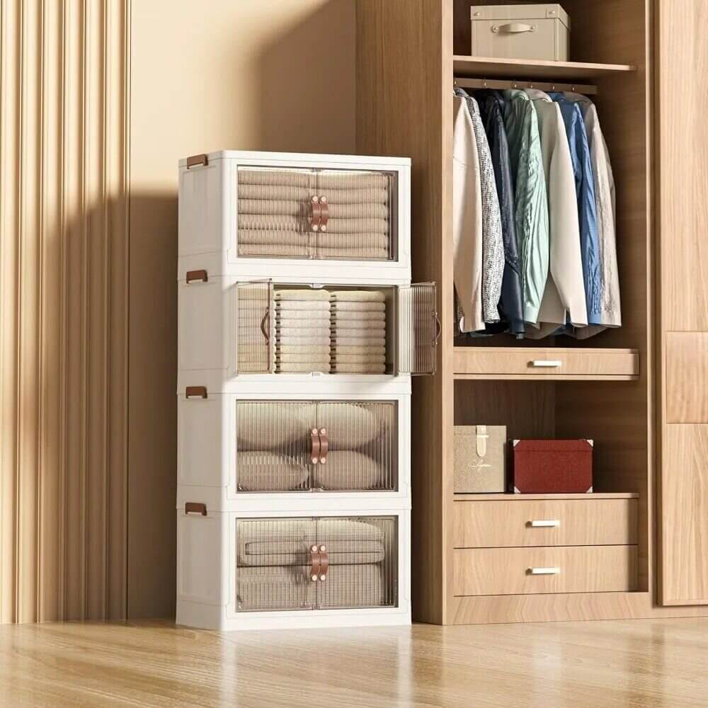 4 Layer Stackable Storage Box Organisers