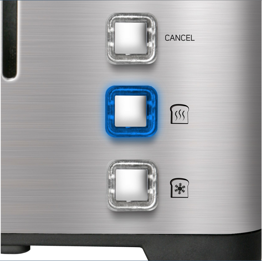 Taurus 4 Slice 1400W Stainless Steel Brushed Toaster