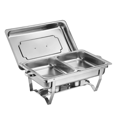 Double Grid Rectangle Chafing Dish