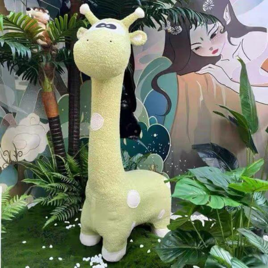 Kids Single Seater Plush Giraffe Fabric Sofa
