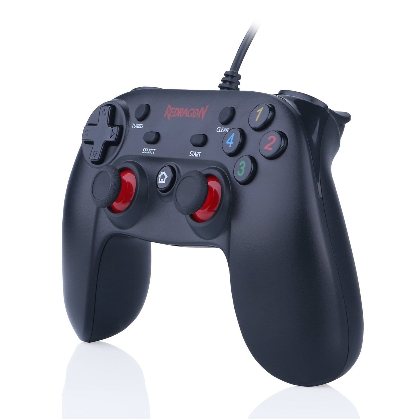 Redragon Saturn Wired PC Controller – X/D-Input, Digital/Analog Gamepad (Black)