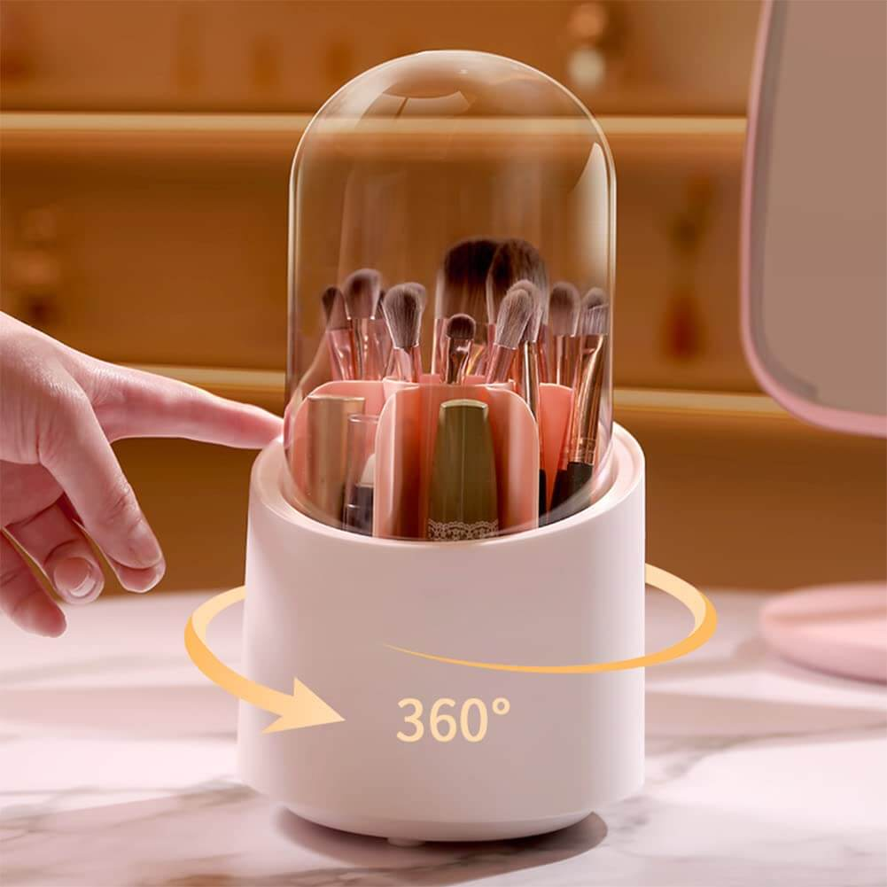 Rotating Makeup Brush Storage Box