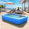 Three Ring Raised Family Inflatable Swimming Pool