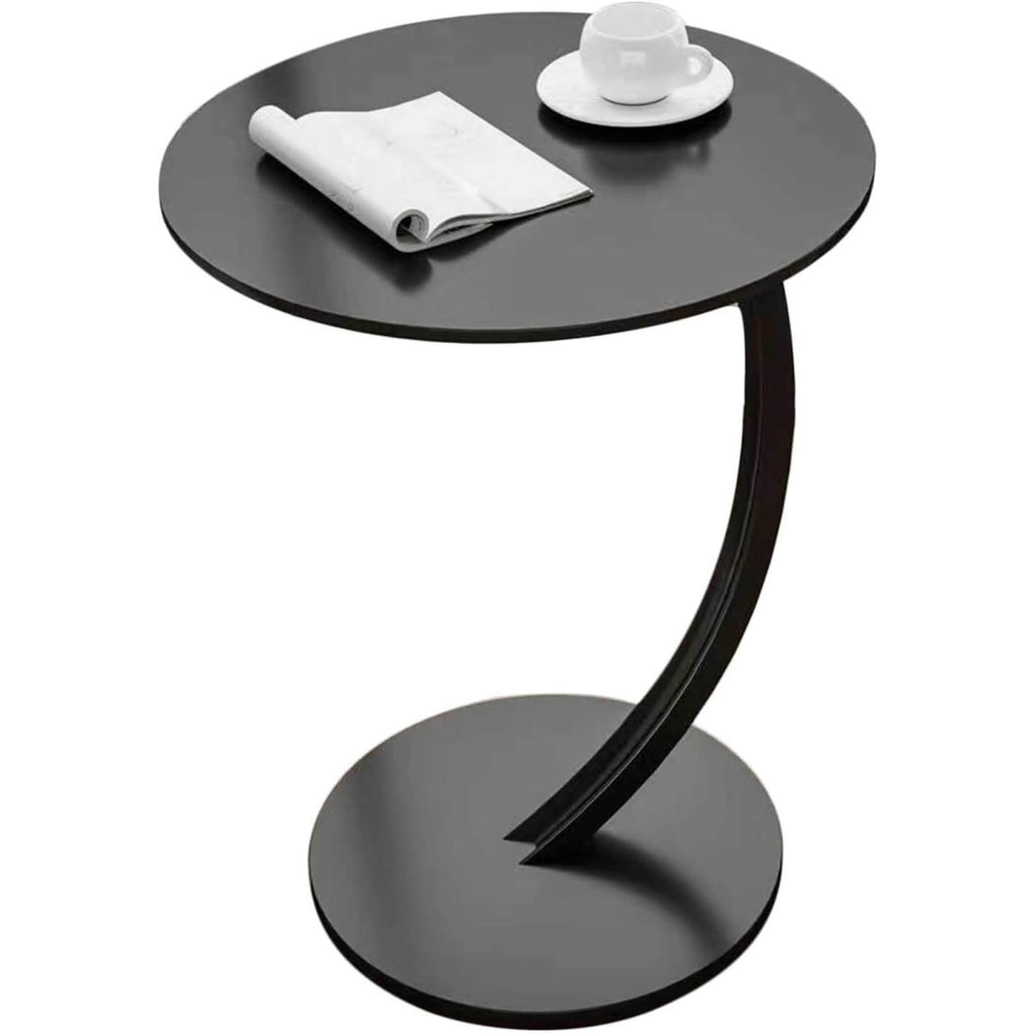 Wooden C-Shape Frame Coffee Table