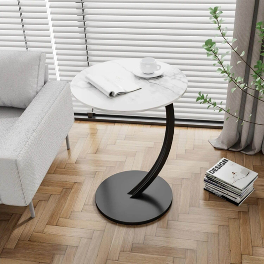Wooden C-Shape Frame Coffee Table