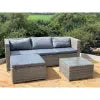 Garden Lounge Set with Grey Cushions